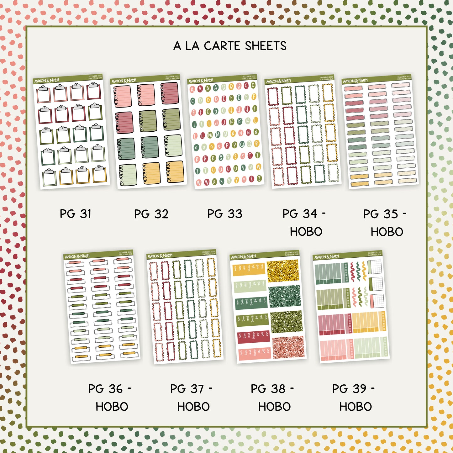 Monthly Functional Subscription - A La Carte Sheets