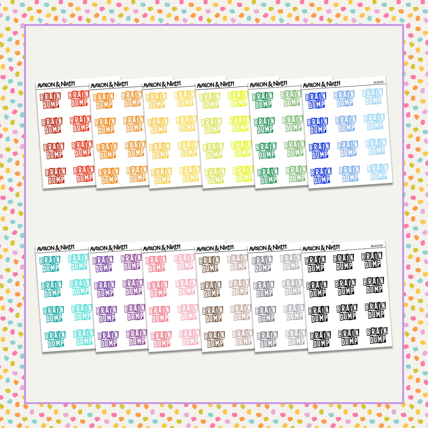 Brain Dump Script Functionals // Choose your color