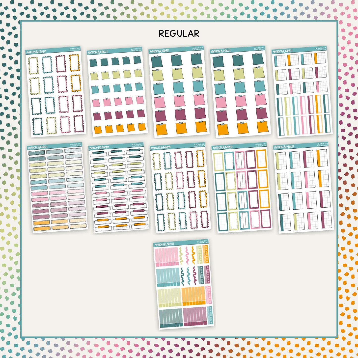 Monthly Functional Sticker Subscription