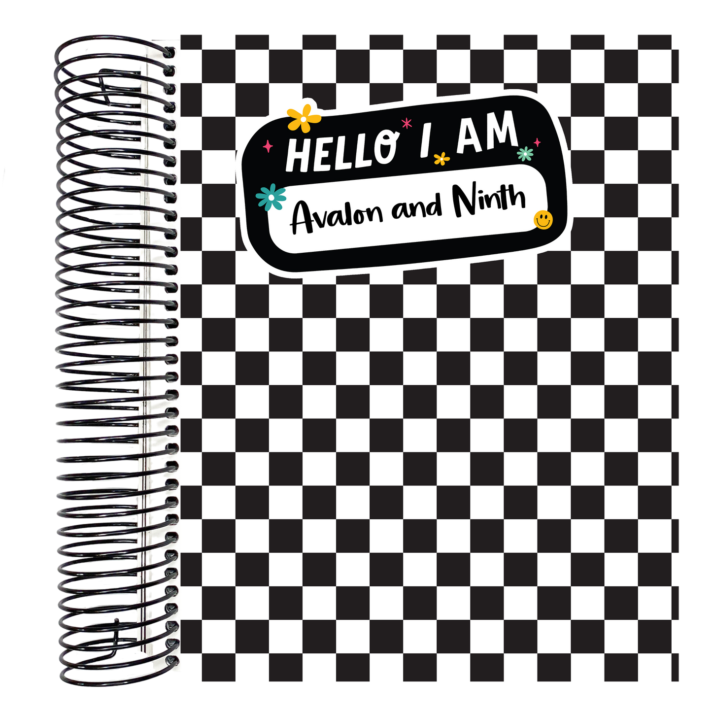 Checkerboard - 7x9 Planner - Vertical or Academic