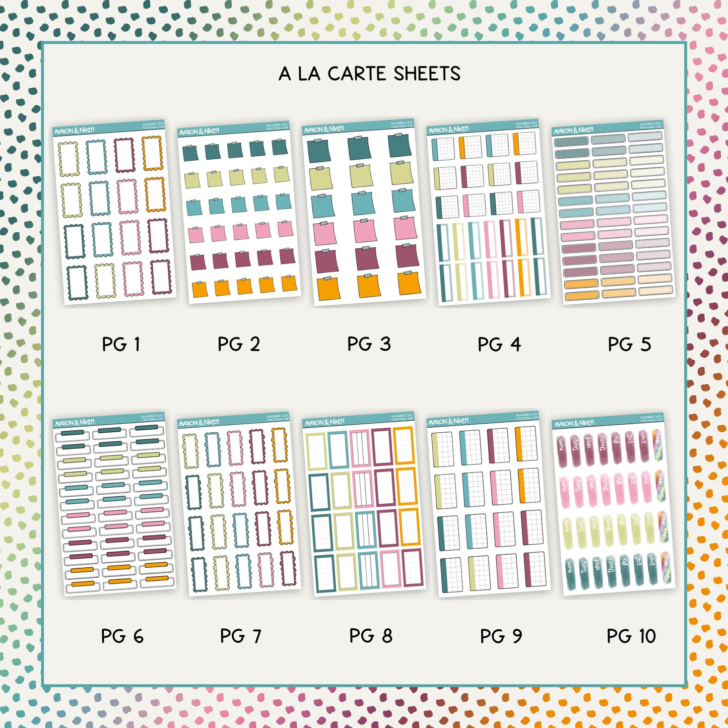 Monthly Functional Subscription - A La Carte Sheets