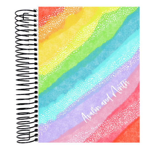 Rainbow with White Stripes - B6 Daily Planner
