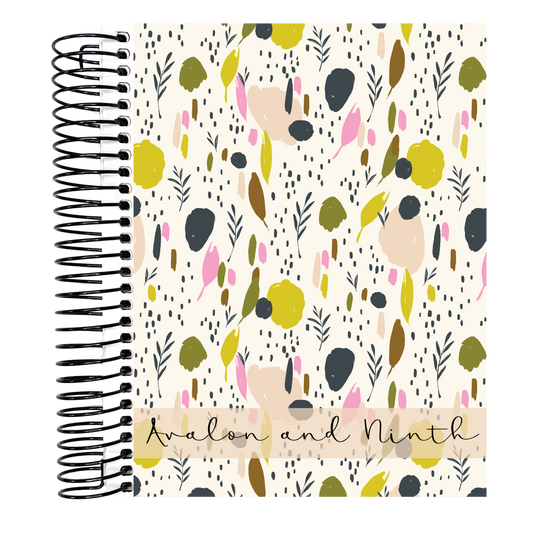 Light Abstract Brush Strokes - B6 Daily Planner
