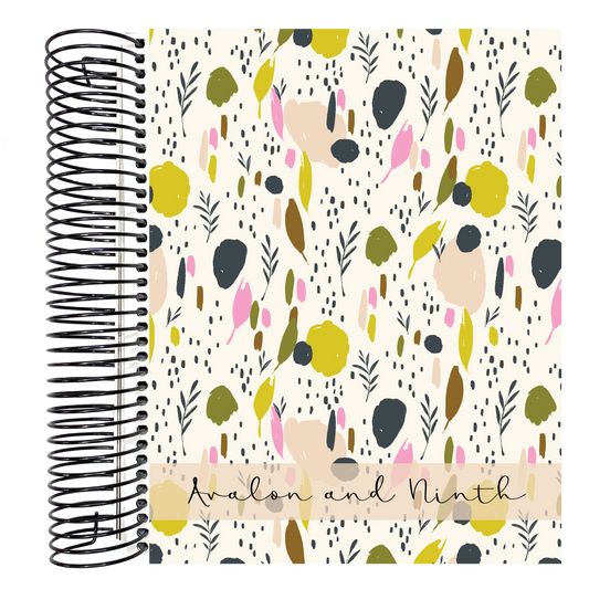 Light Abstract Brush Strokes - 7x9 Daily Planner