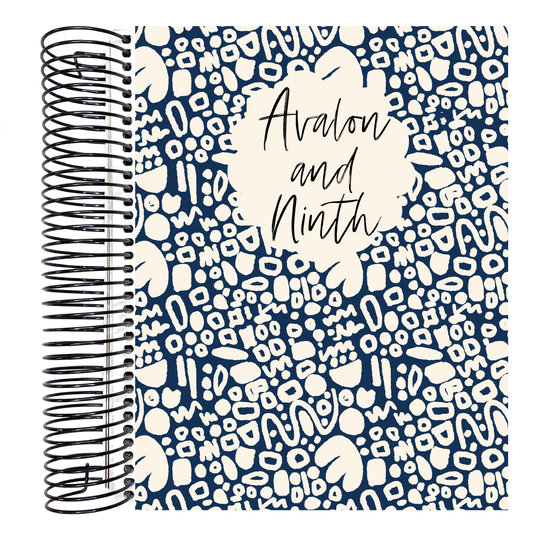 Navy Blue Abstract - 7x9 Daily Planner