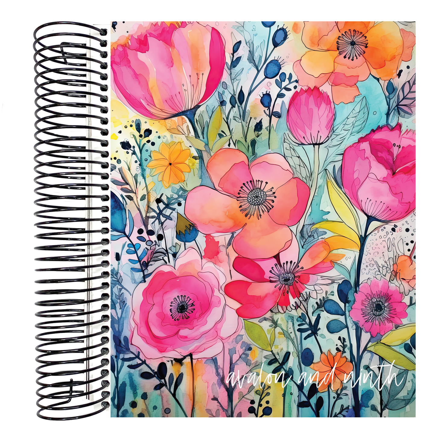 Abstract Florals - 7x9 Planner - Vertical or Academic