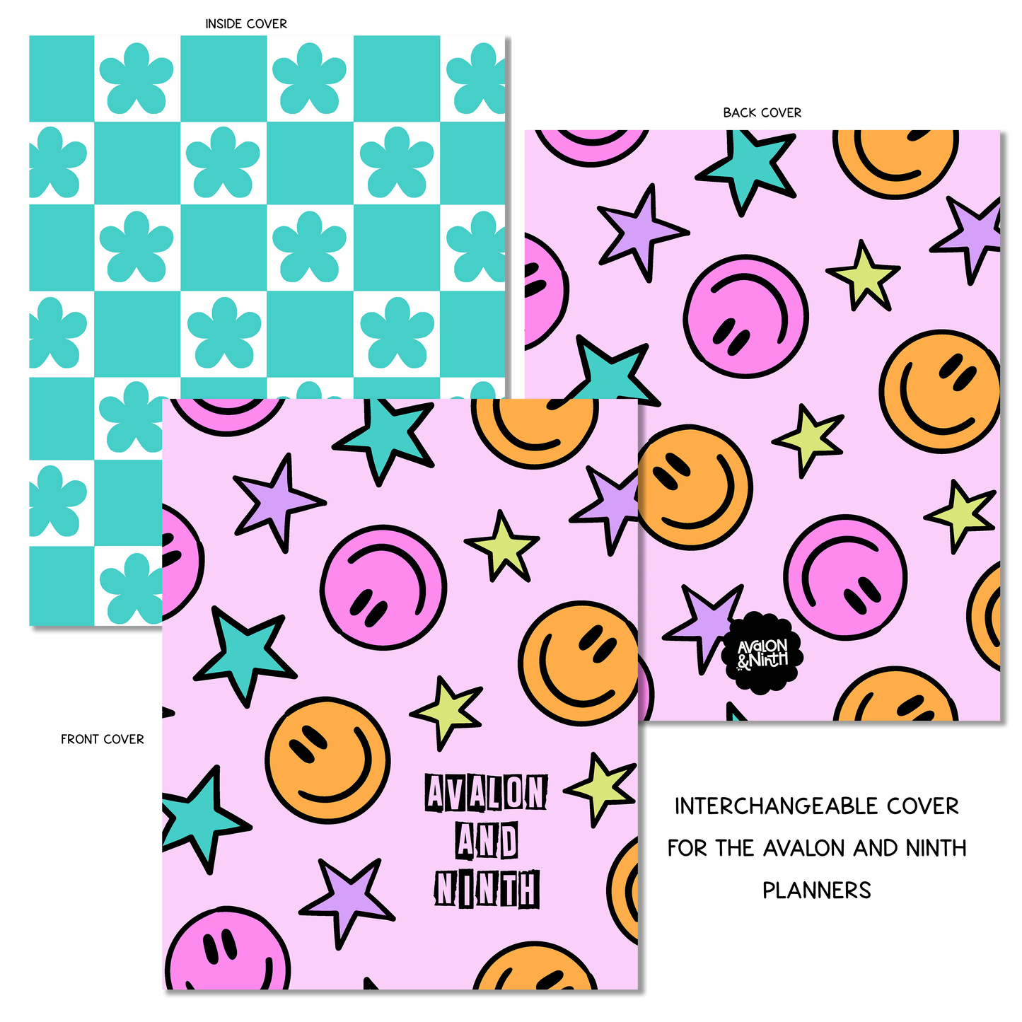 Pink Smiley Face - A La Carte Cover - 7x9, B6, Weeks