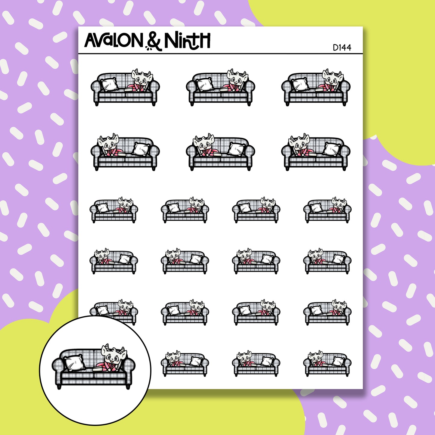 Dixie - Relaxing on Couch // D144