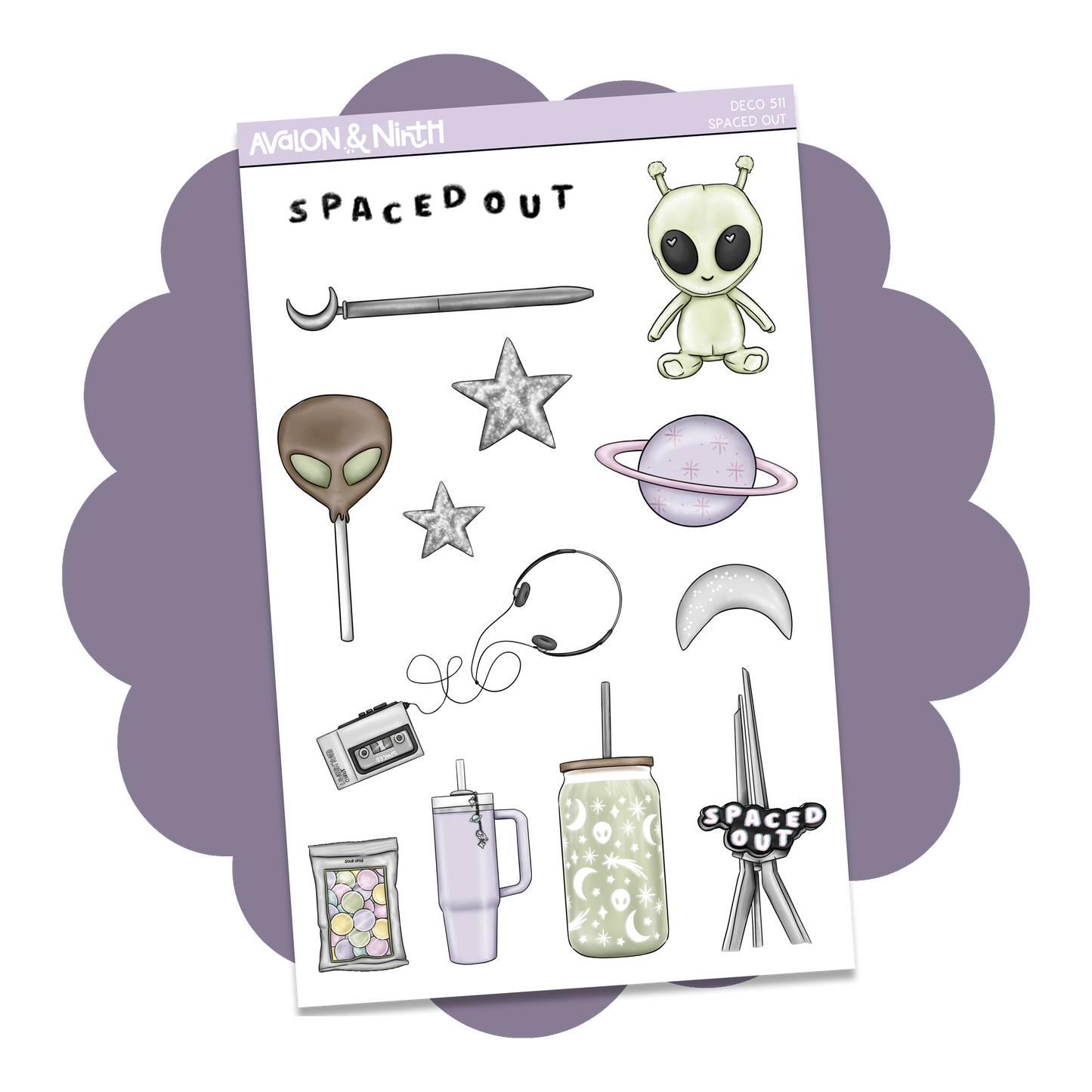 Spaced Out Deco Sheet // DECO511