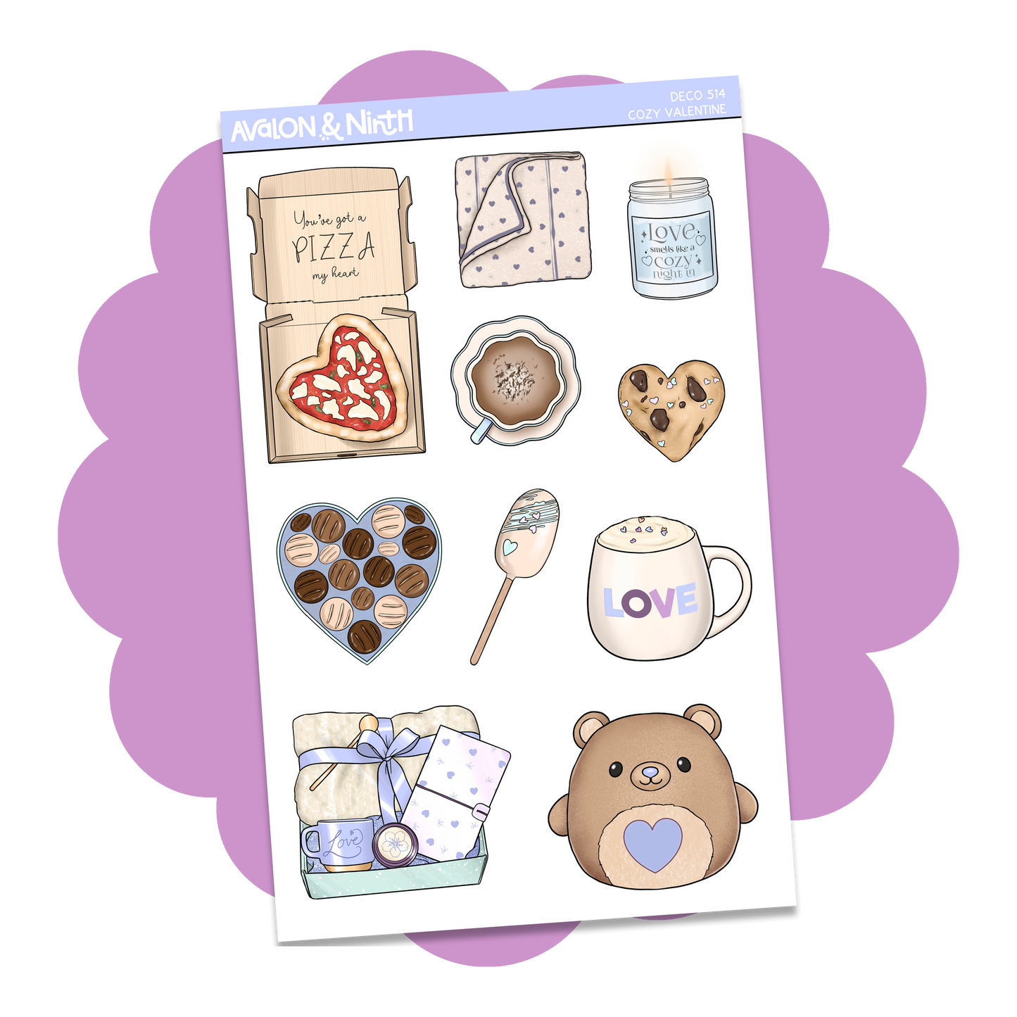 Cozy Valentine Deco Sheet // DECO514