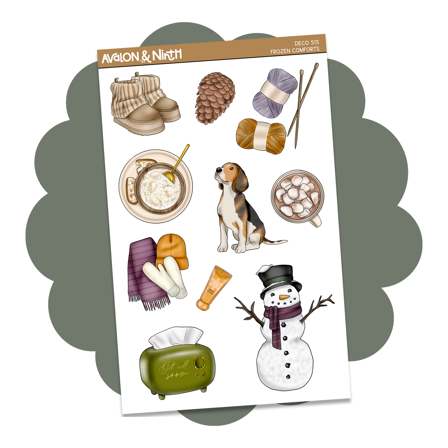 Frozen Comforts Deco Sheet // DECO515