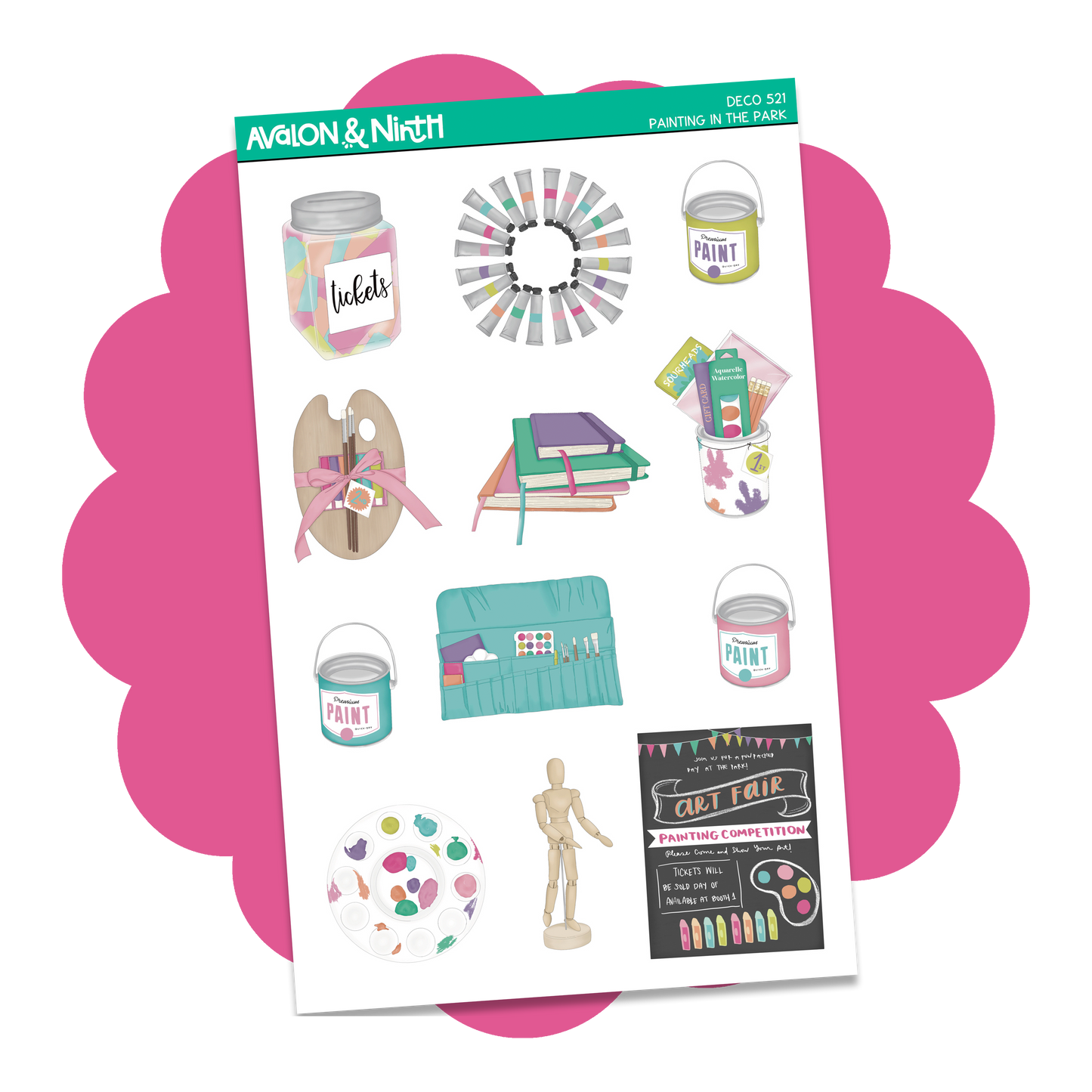 Painting in the Park Deco Sheet // DECO521