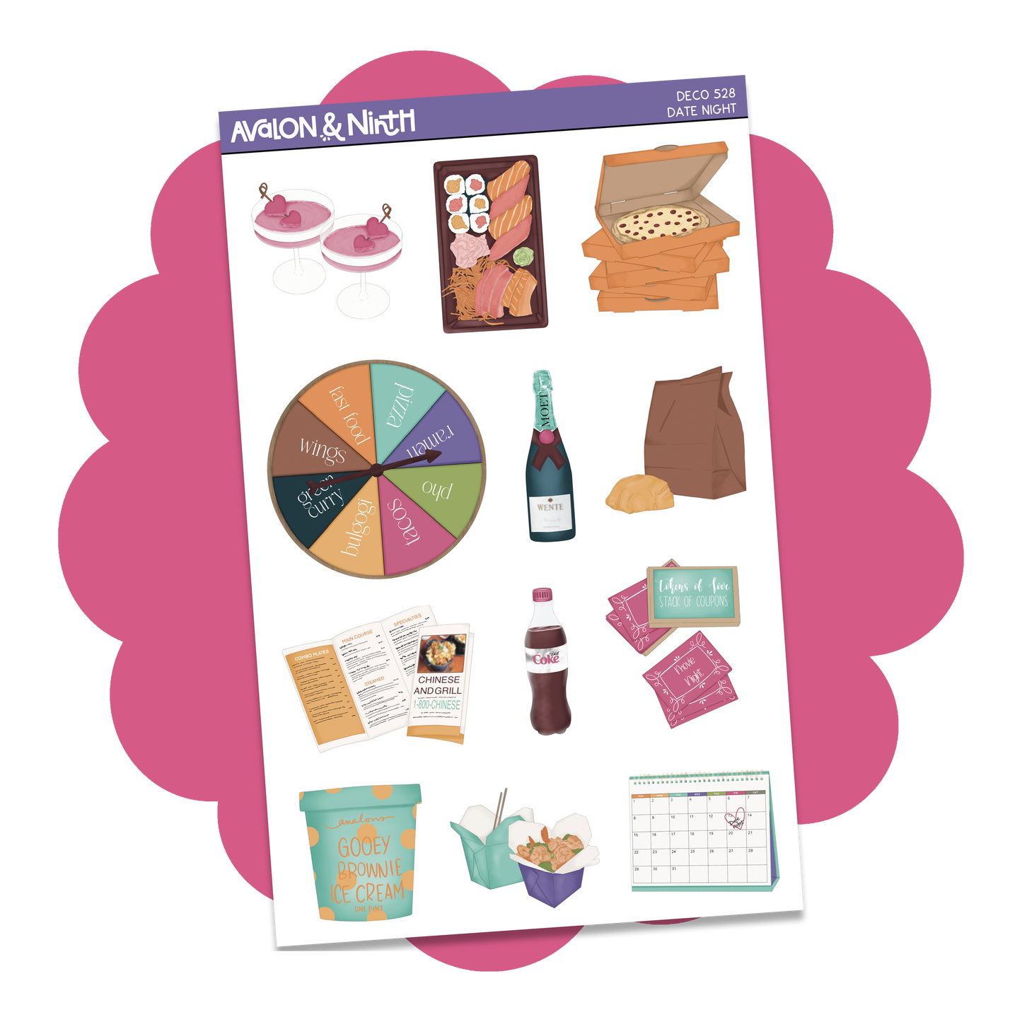 Date Night Deco Sheet // DECO528