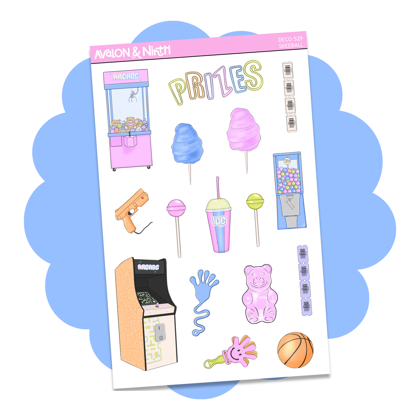 Skeeball Deco Sheet // DECO529