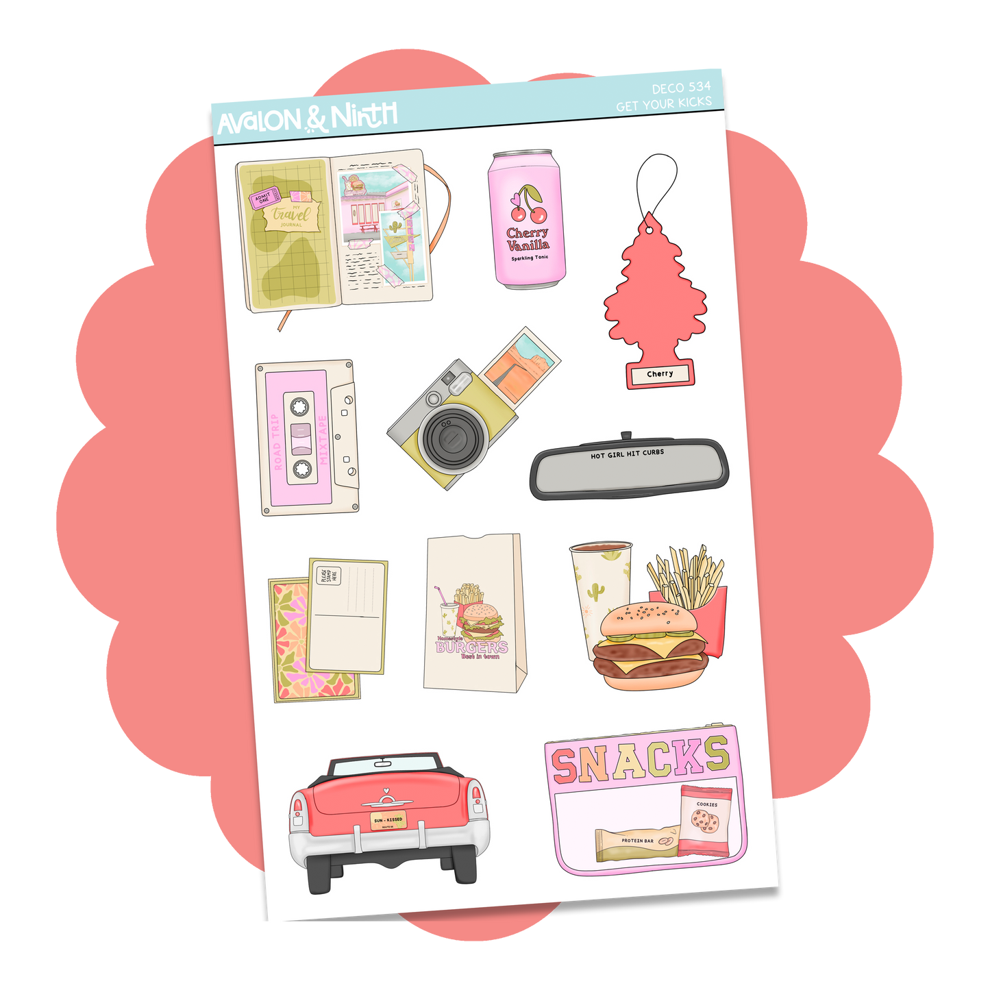 Get Your Kicks Deco Sheet // DECO534