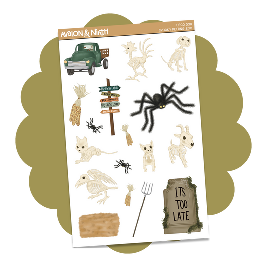 Spooky Petting Zoo Deco Sheet // DECO538