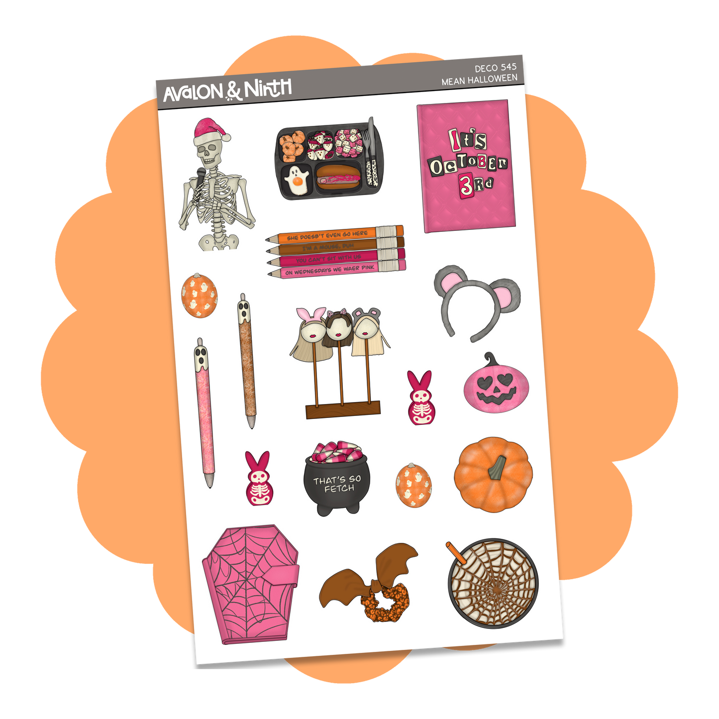 Mean Halloween Deco Sheet // DECO545