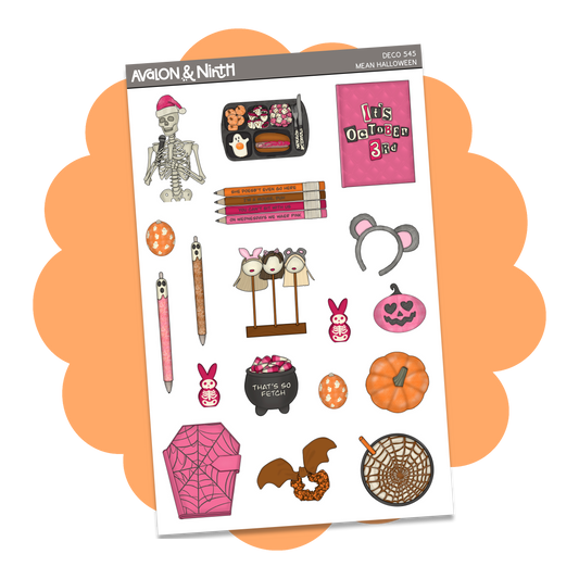 Mean Halloween Deco Sheet // DECO545