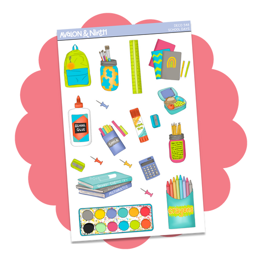 School Days Deco Sheet // DECO548