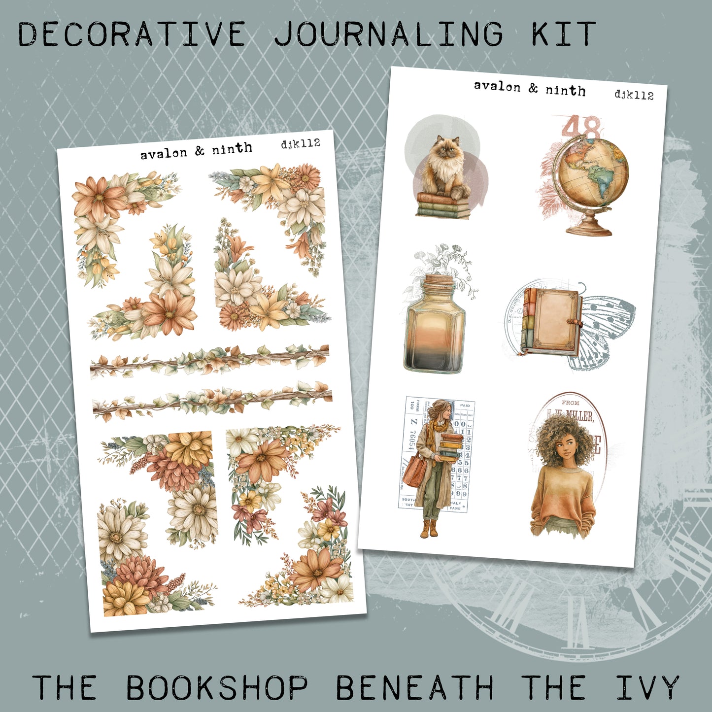 The Bookshop Beneath the Ivy Deco Journaling Kit // DJK112