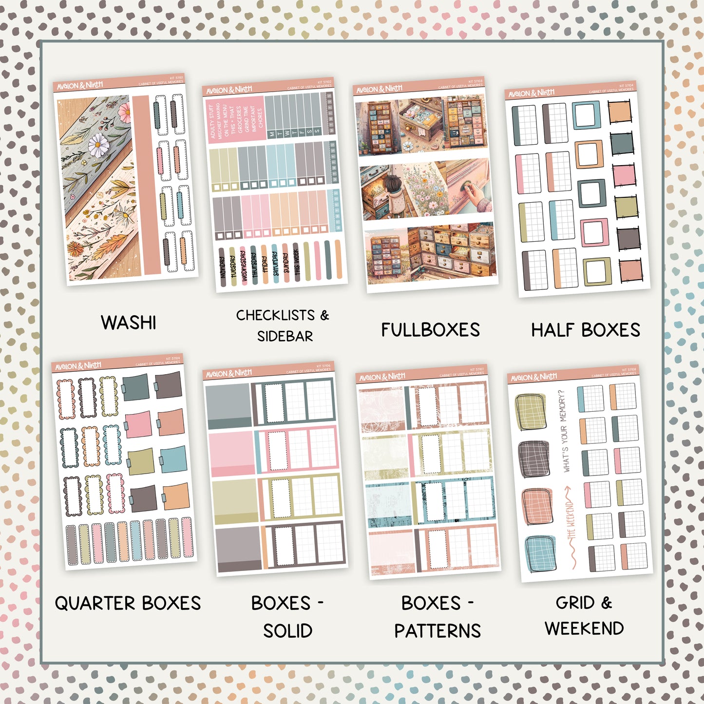 Cabinet of Useful Memories Weekly Kit // KIT57101