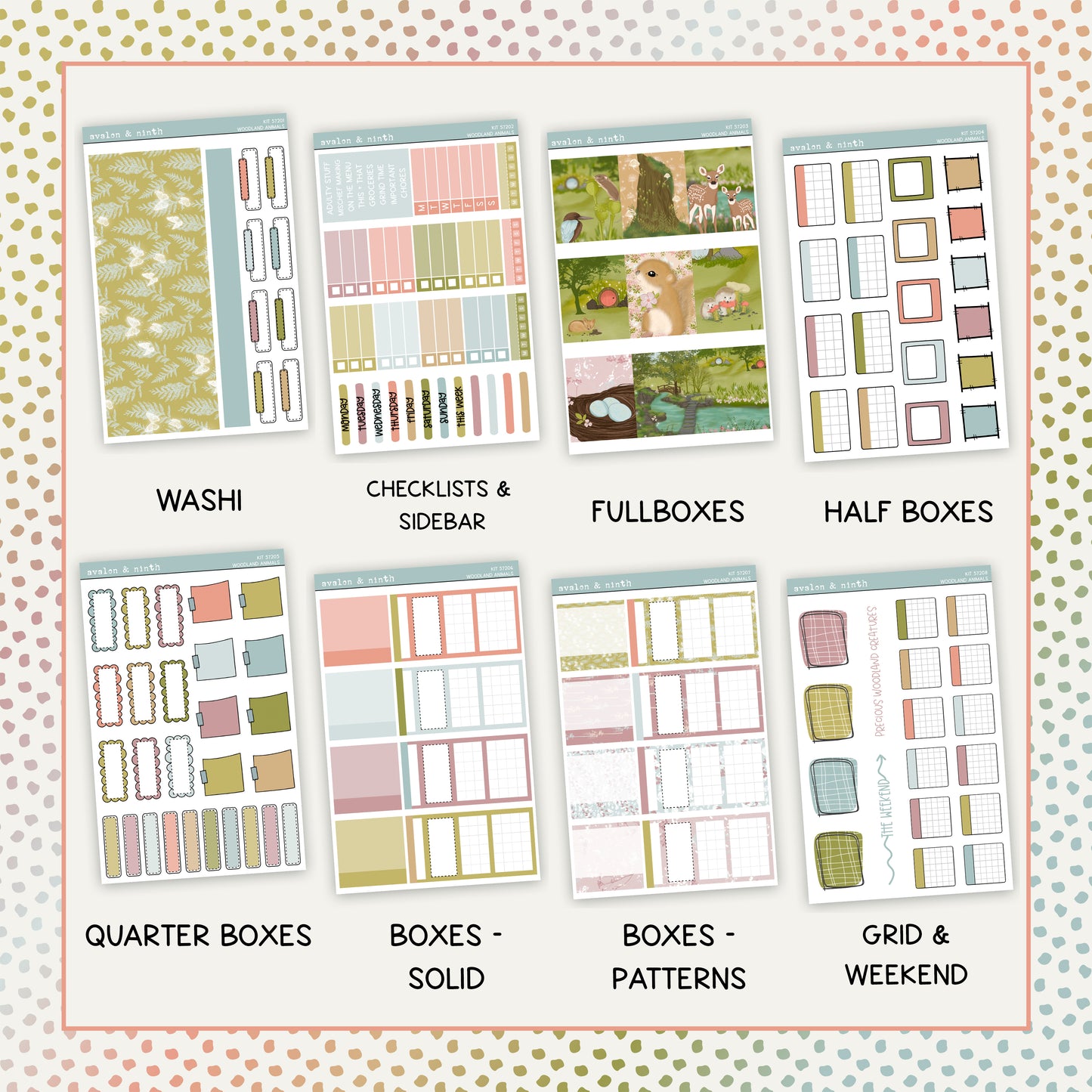 Woodland Animals Weekly Kit // KIT57201