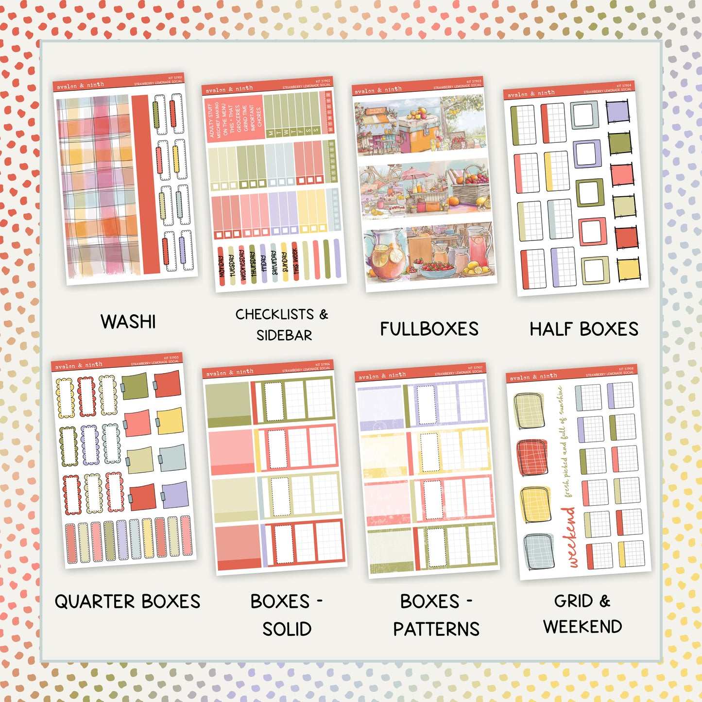Strawberry Lemonade Social Weekly Kit // KIT57901