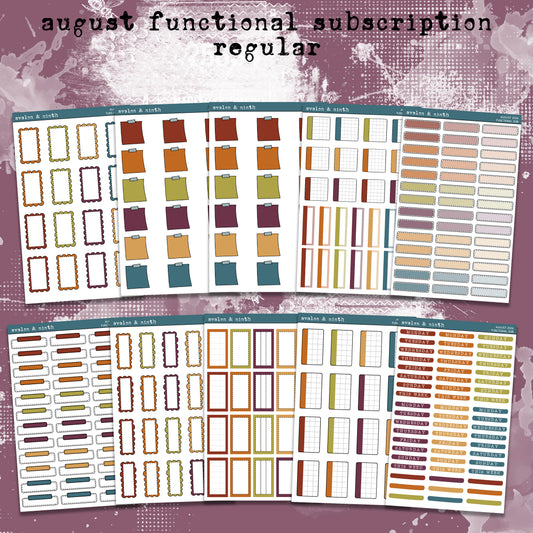 Monthly Functional Sticker Subscription