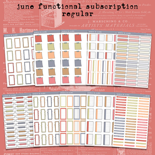 Monthly Functional Sticker Subscription