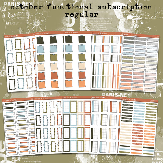 Monthly Functional Sticker Subscription