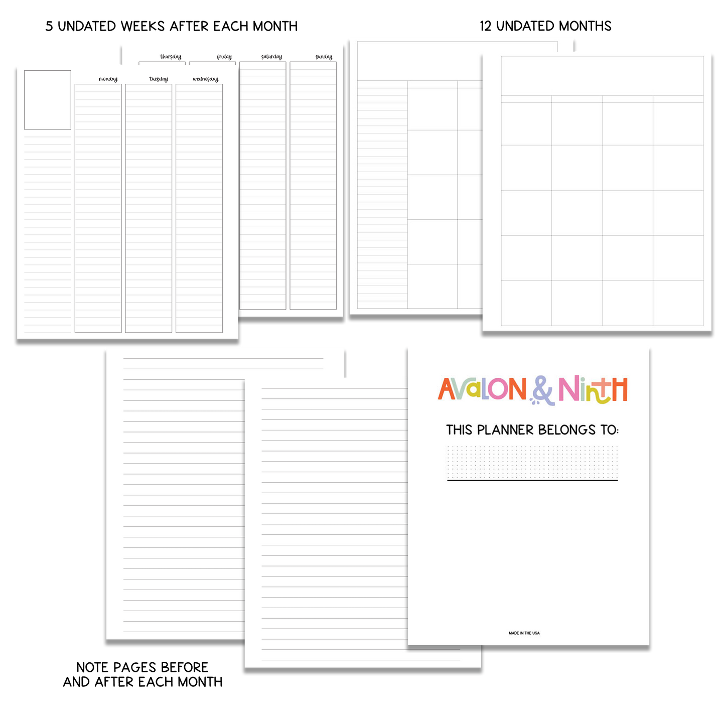 Purple Vibes - 7x9 Planner - Vertical or Academic