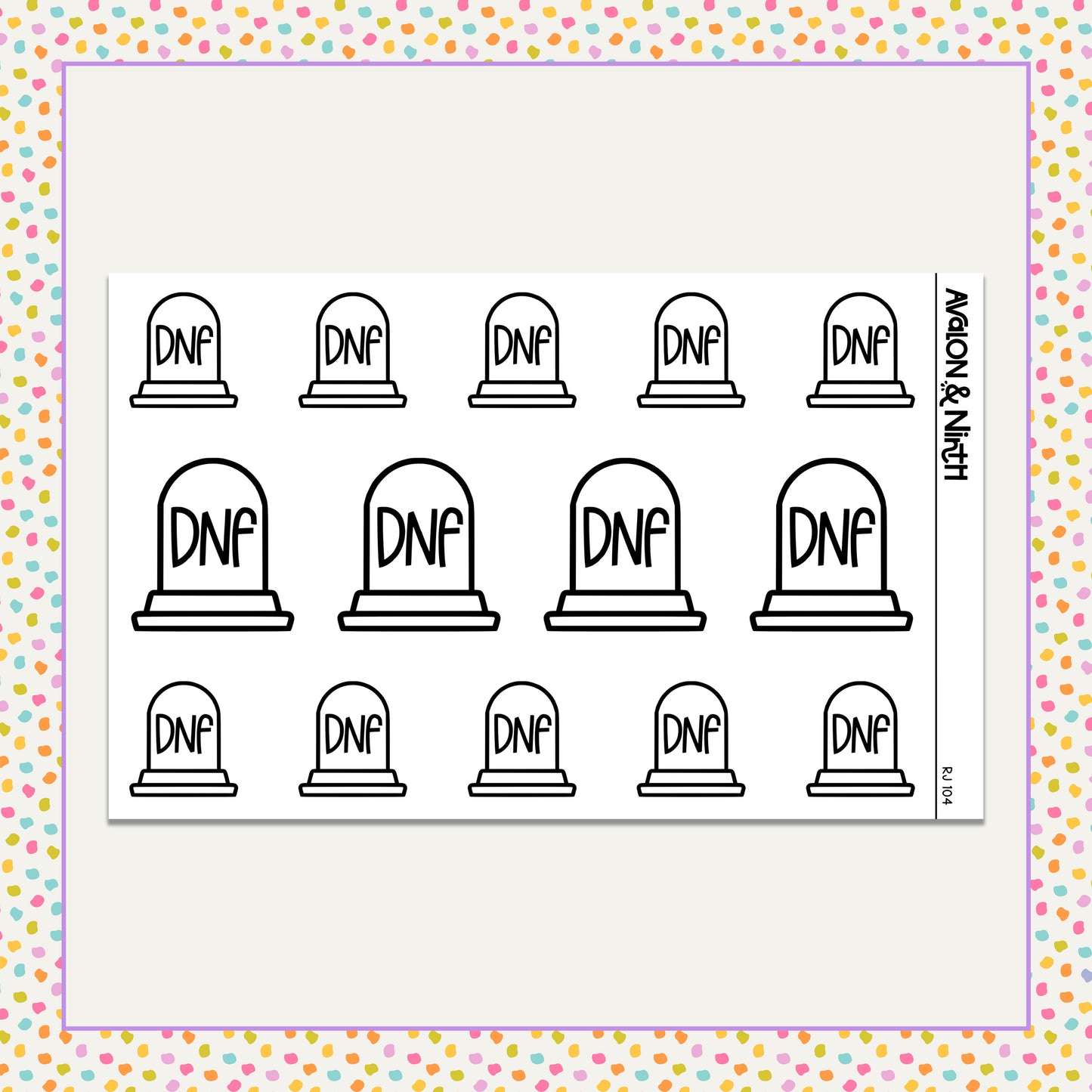 Tombstone DNF Stickers - Did Not Finish // RJ104