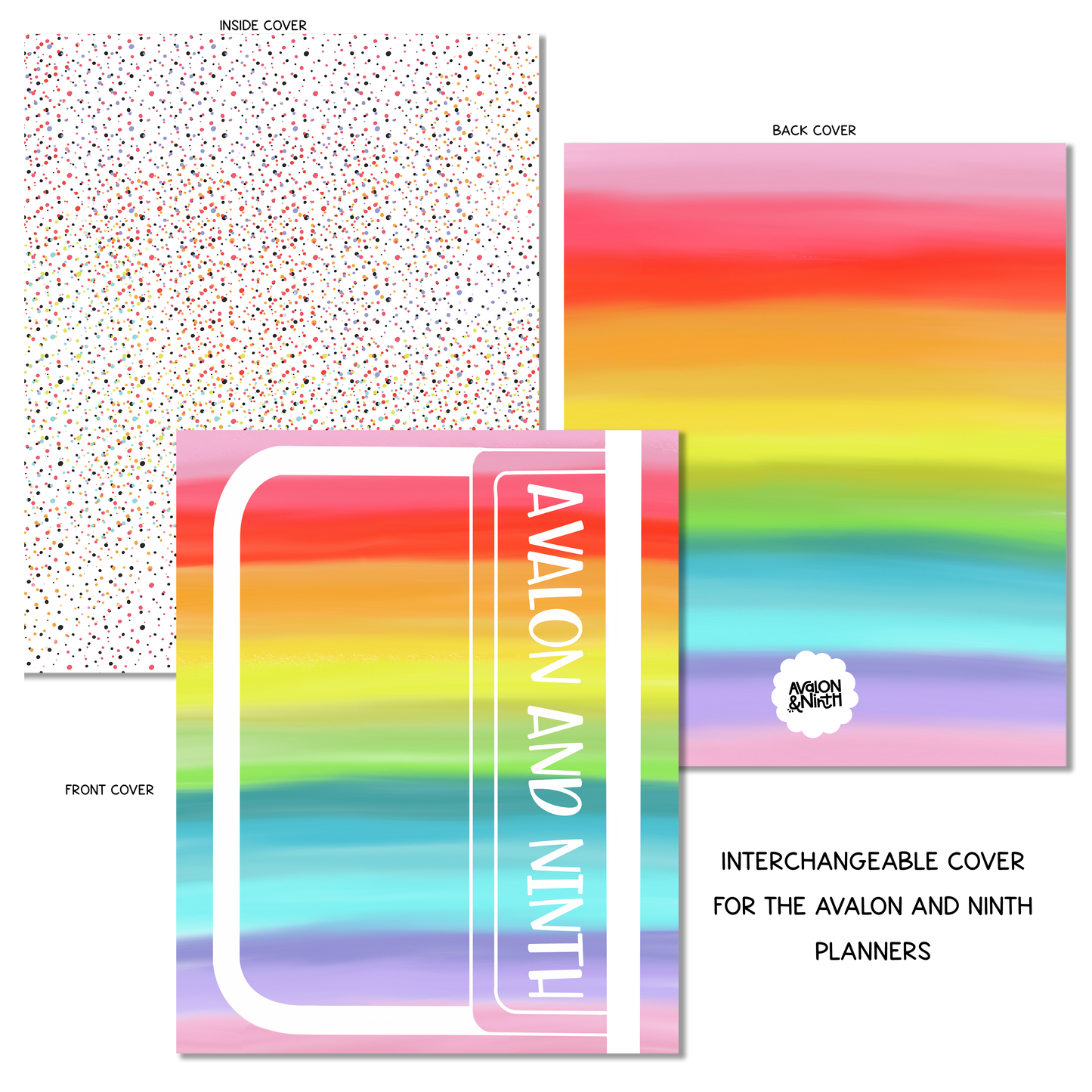 Rainbow Personalized - A La Carte Cover - 7x9, B6, Weeks