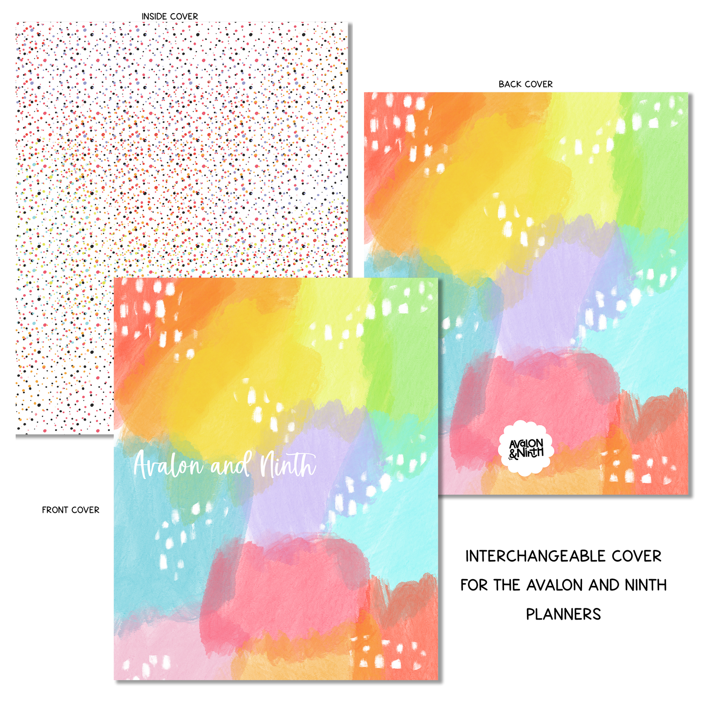 Water Color Spots - Personalized - A La Carte Cover - 7x9, B6, Weeks
