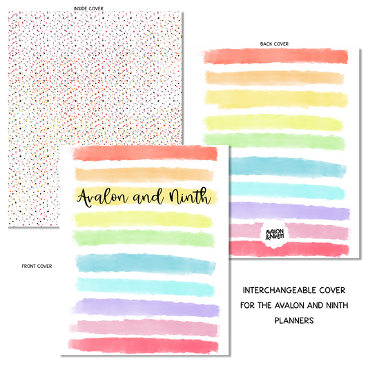 Horizontal Rainbow Stripes - Personalized  - A La Carte Cover - 7x9, B6, Weeks
