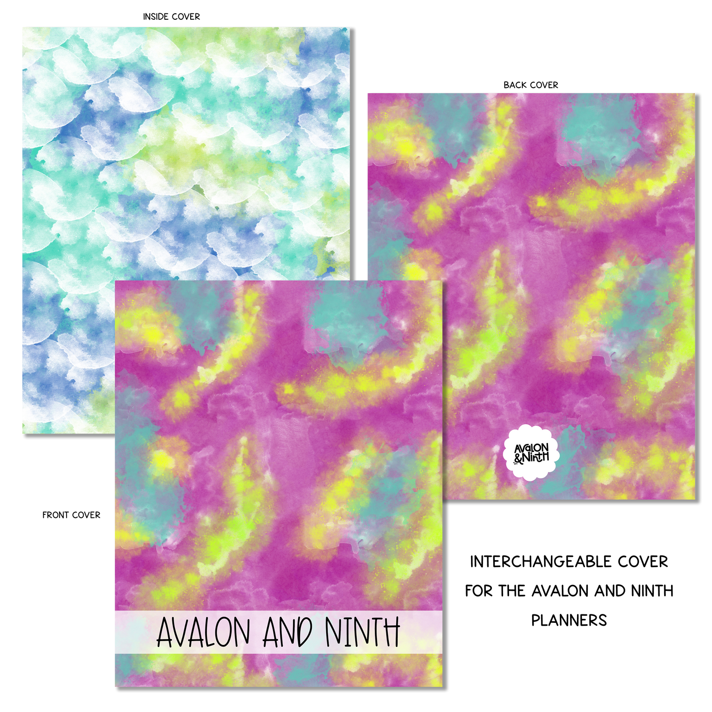 Bright Water Color - A La Carte Cover - 7x9, B6, Weeks