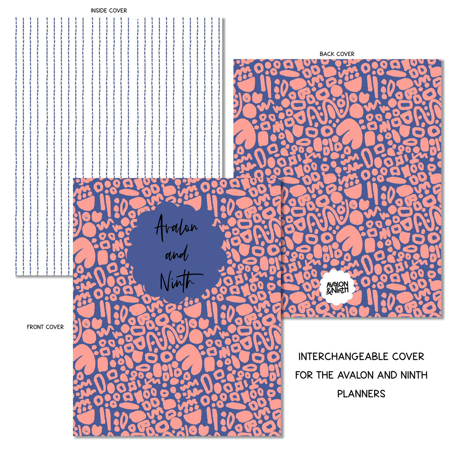 Coral Abstract - A La Carte Cover - 7x9, B6, Weeks
