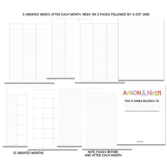 Rainbow Personalized - B6 Planner