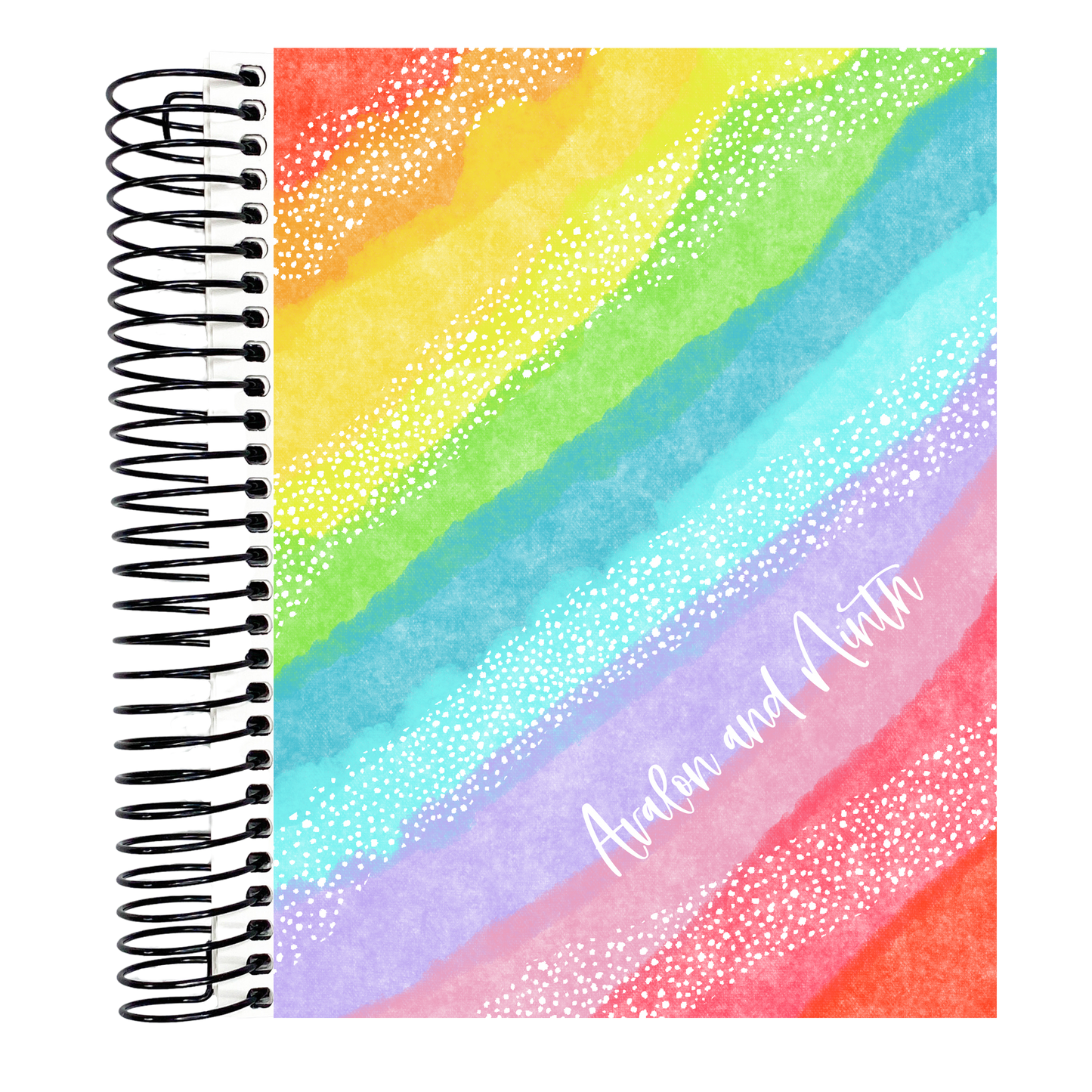 Rainbow with White Stripes - B6 Planner