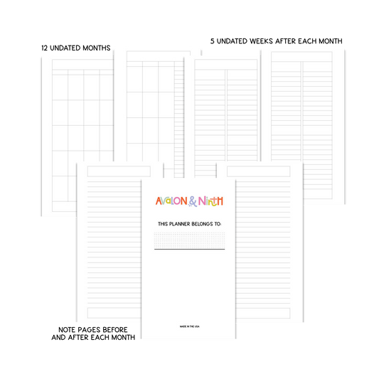 Horizontal Rainbow Stripes - Weeks Planner