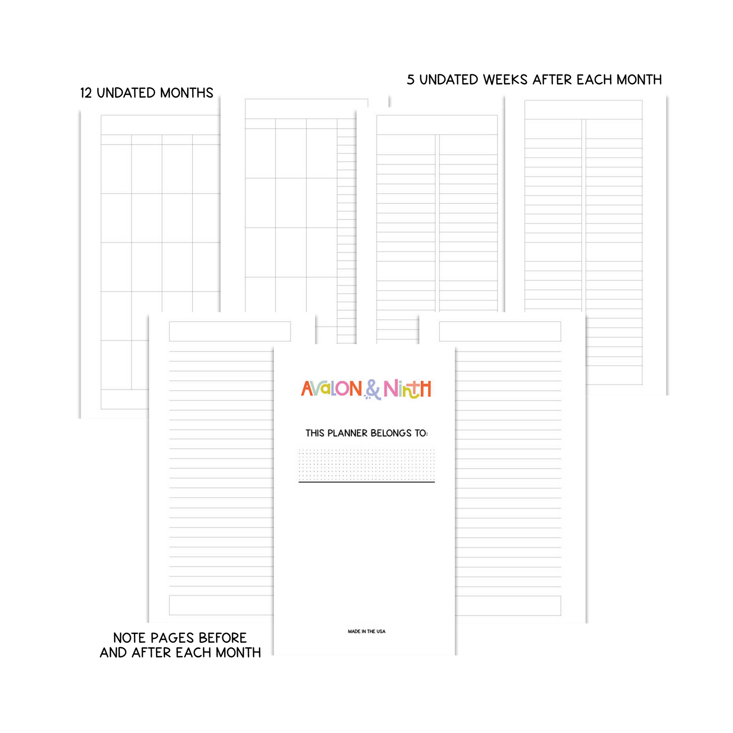 Rainbow Personalized - Weeks Planner