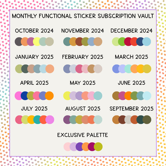 Monthly Functional Sticker Subscription Vault