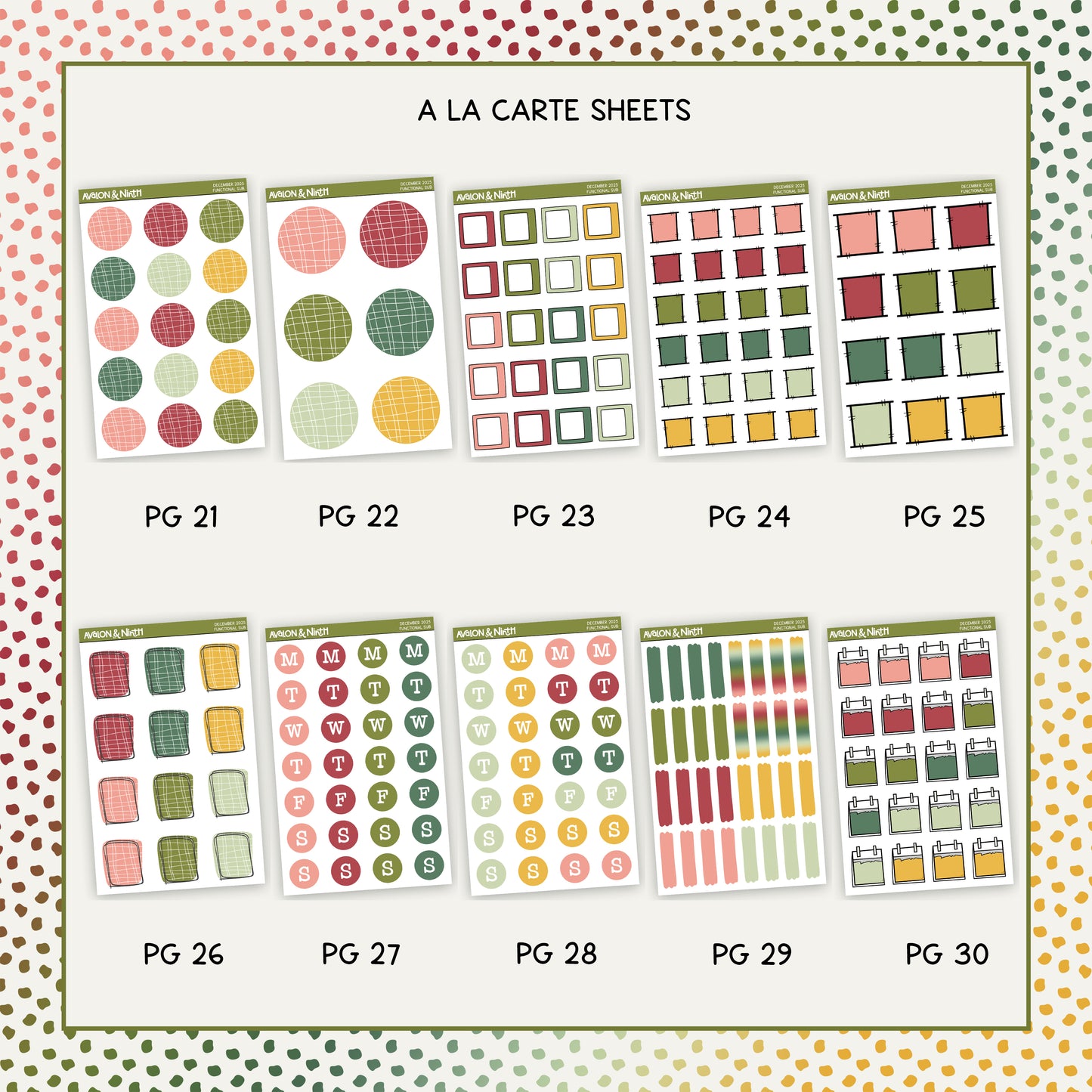 Monthly Functional Subscription - A La Carte Sheets