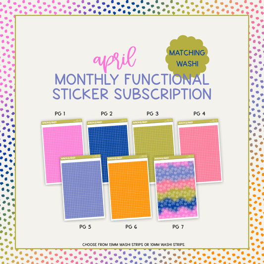 Monthly Functional Subscription - Matching Washi Add-On