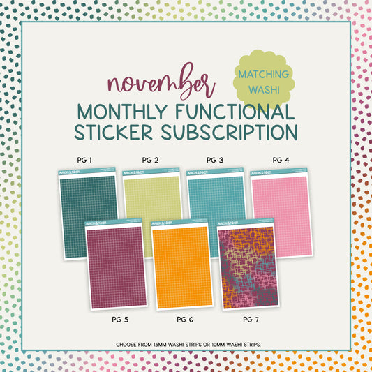 Monthly Functional Subscription - Matching Washi Add-On
