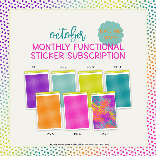Monthly Functional Subscription - Matching Washi Add-On