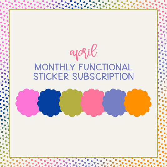 Monthly Functional Sticker Subscription