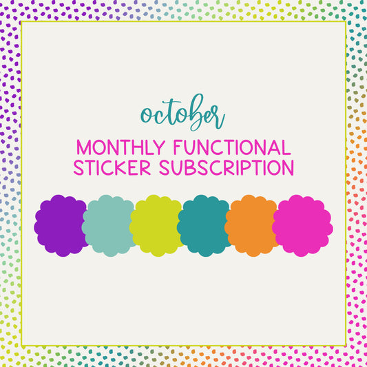 Monthly Functional Sticker Subscription