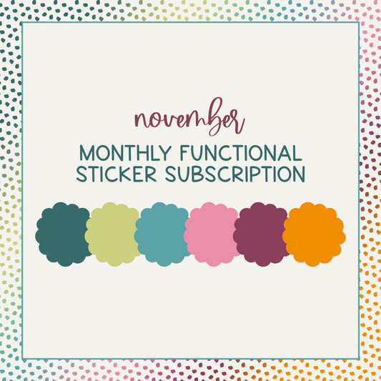 Monthly Functional Sticker Subscription