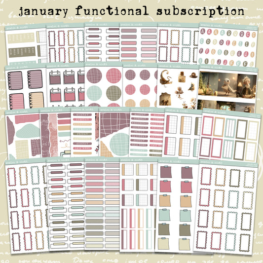 Monthly Functional Sticker Subscription